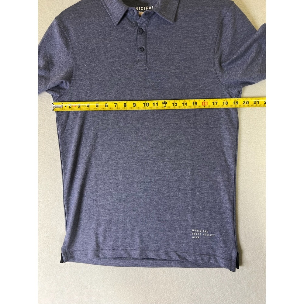 Municipal Polo Shirt Men's Small Gray Short Sleeve Performance - Picture 9 of 10